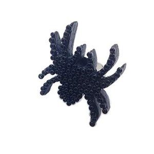 Beaded Wooden Spider Ring handmade handcrafted